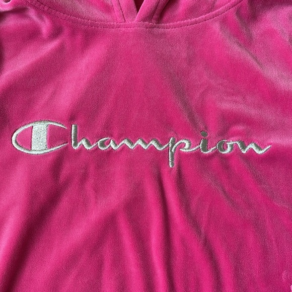 + CHAMPION + Velvet Hooded Sweatshirt - Picture 4 of 8
